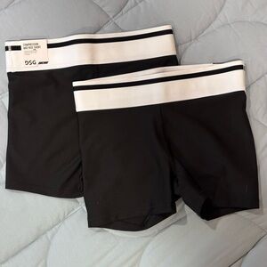 DSG Compression Mid-Rise Short, White and Black, 3” inseam, Size XS, Set of 2